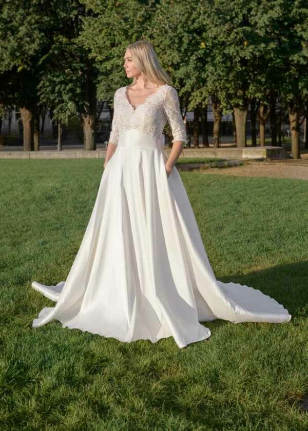 robe de mariée en taffetas